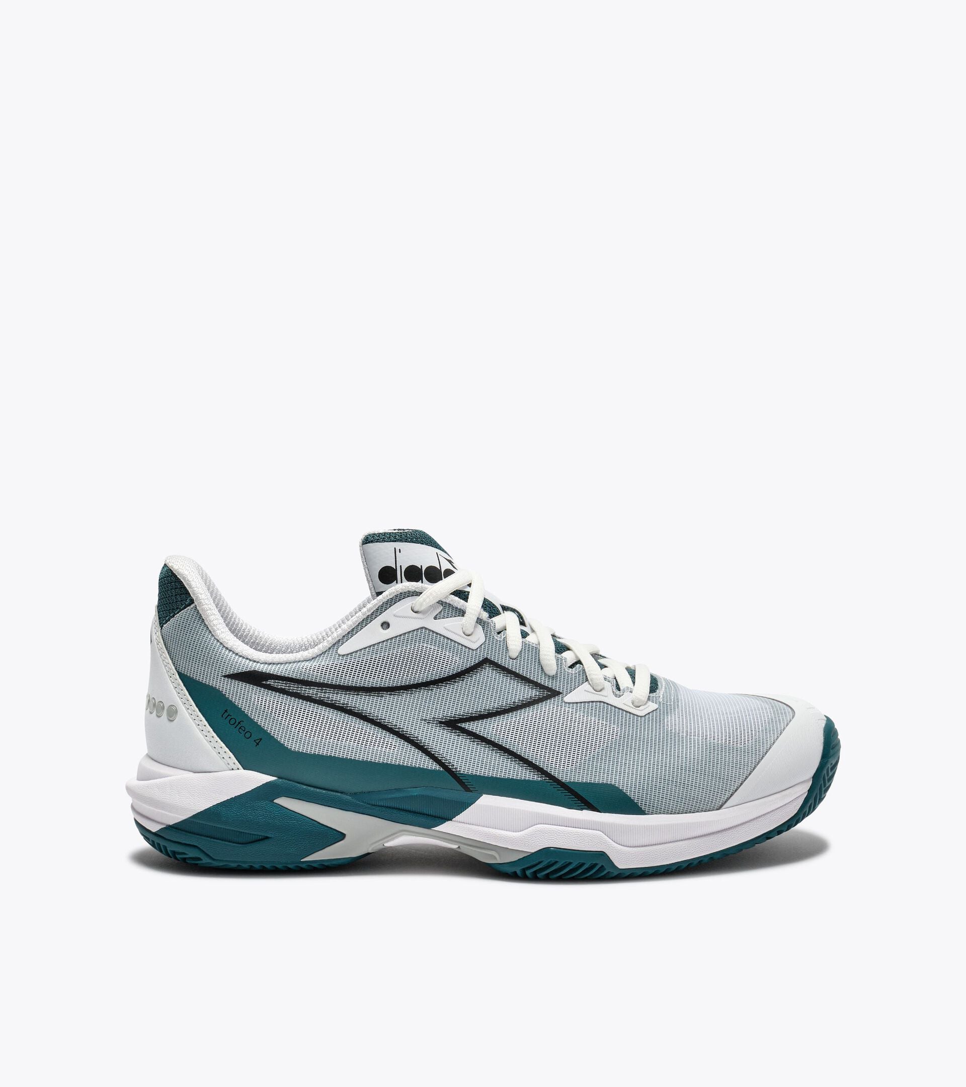 Diadora Trofeo 4 Clay White /Black/Shaded Spruce