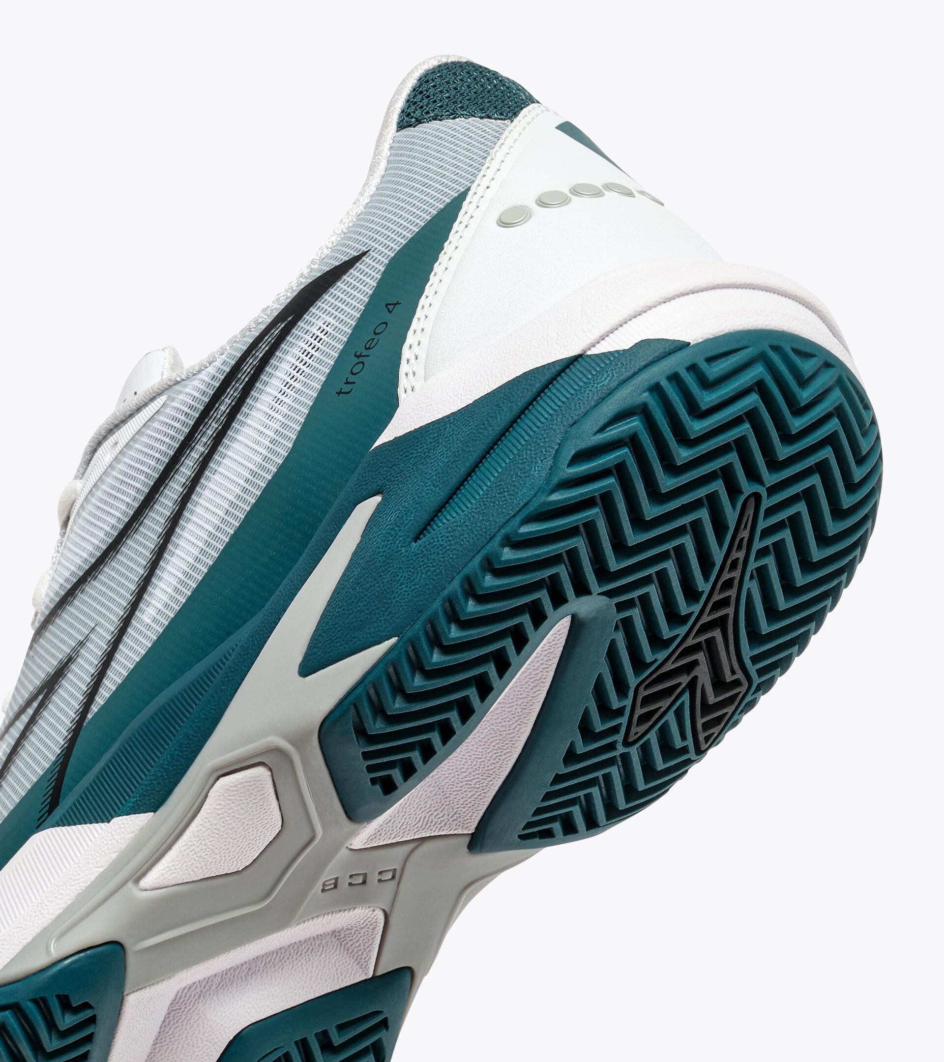 Diadora Trofeo 4 Clay White /Black/Shaded Spruce