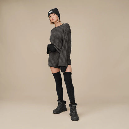 Ugg Chunky Rib Mitten Black