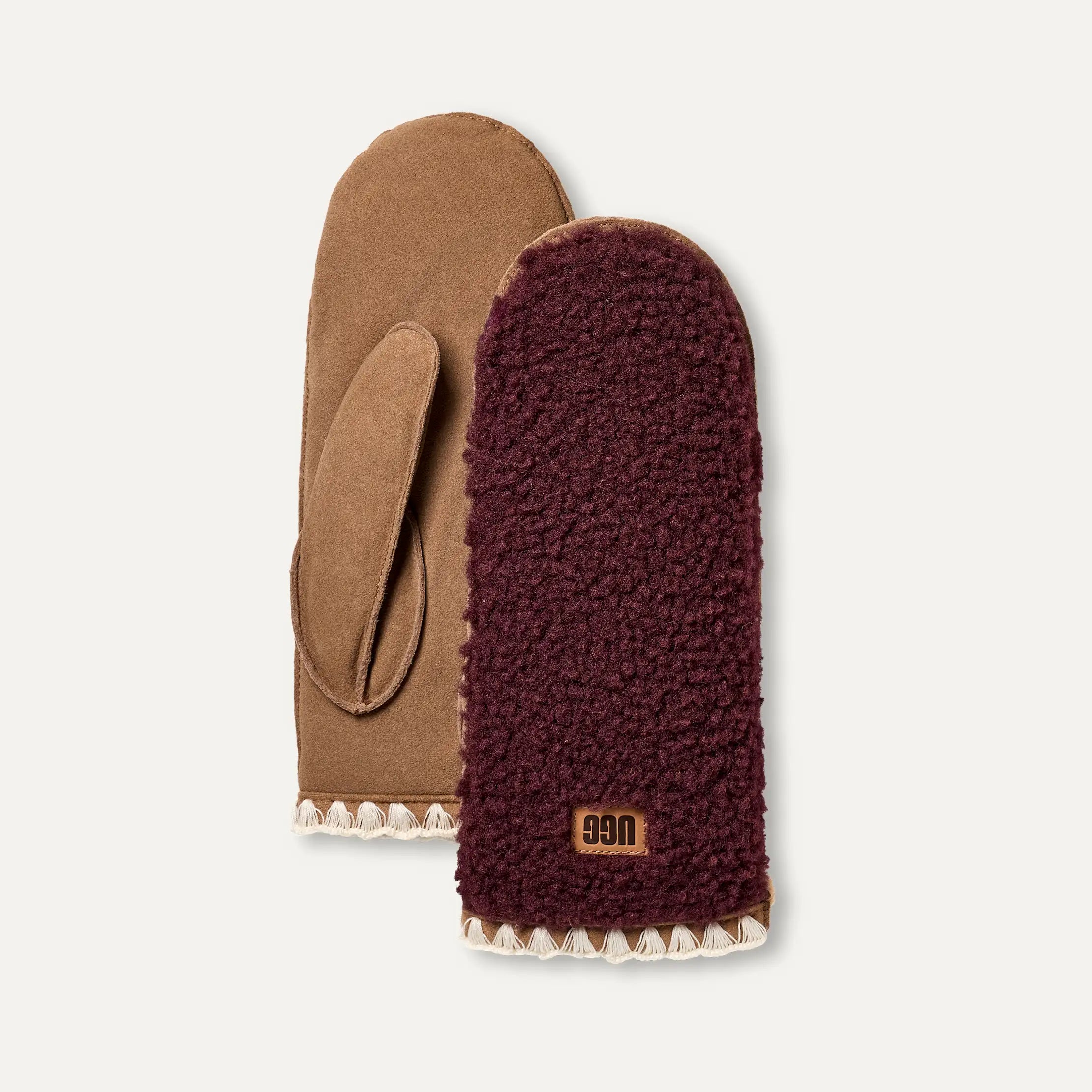 Ugg Uggfluff Scalloped Mitten Wild Grape