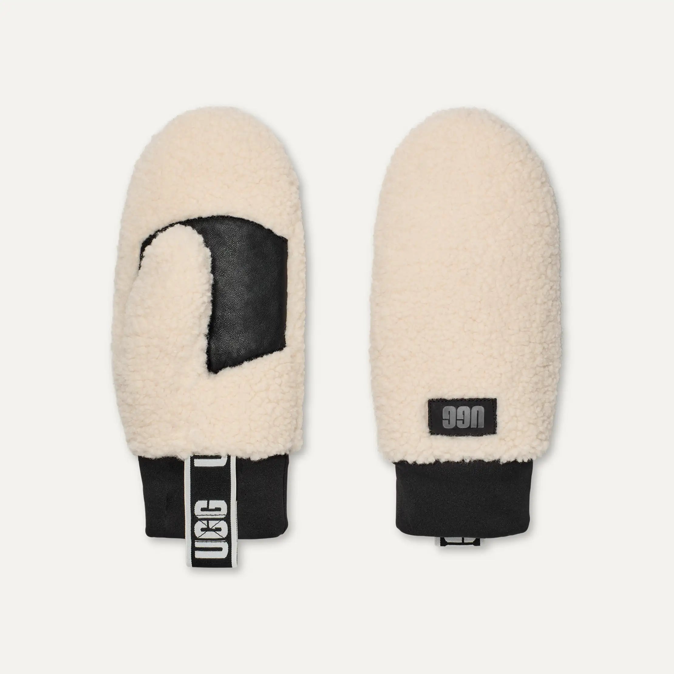 Ugg Uggfluff Mitten With Logo Tape Nimbus