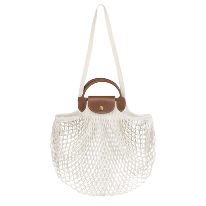 Longchamp Le Pliage Filet L Mesh bag Ecru