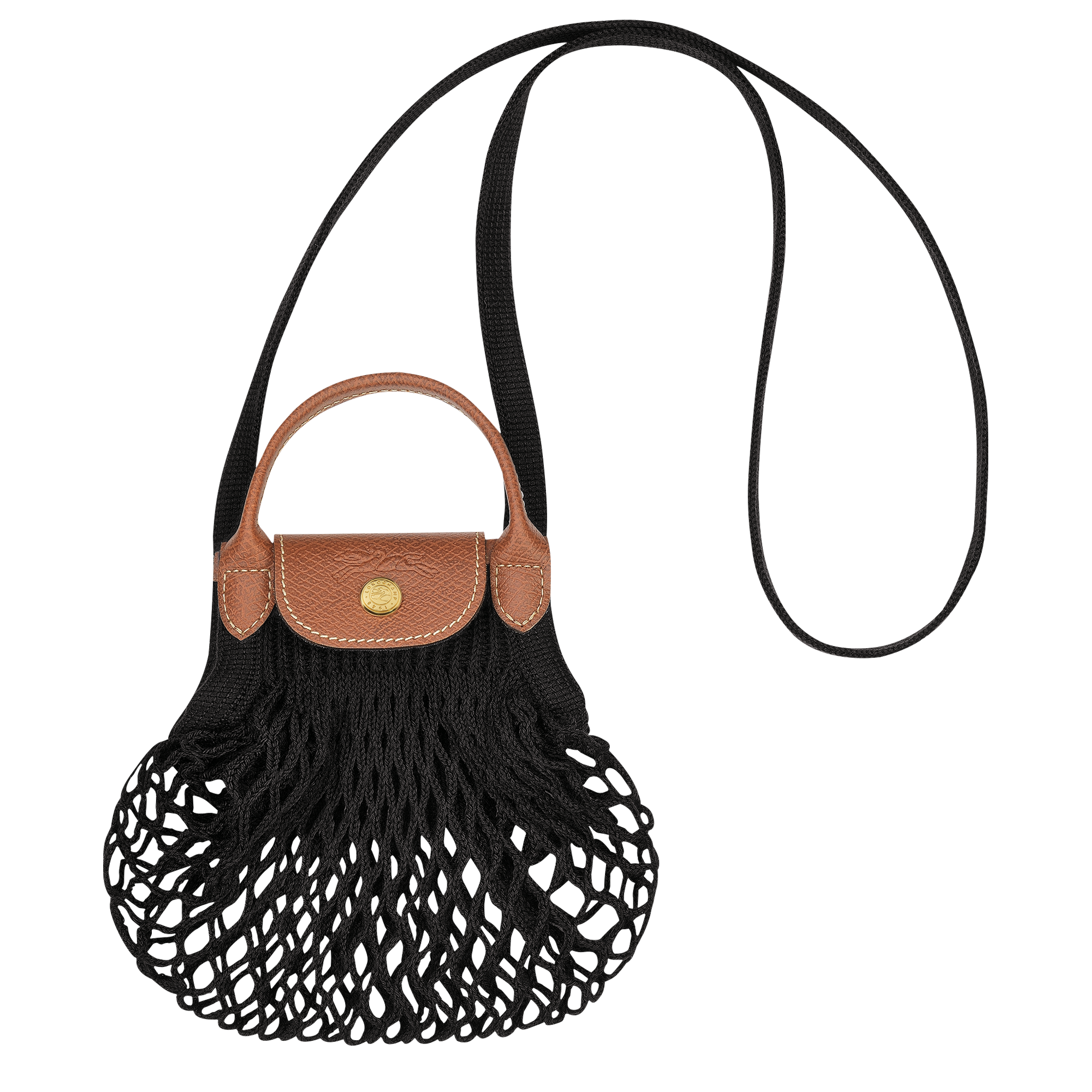 Longchamp Le Pliage Filet XS Mesh bag Black