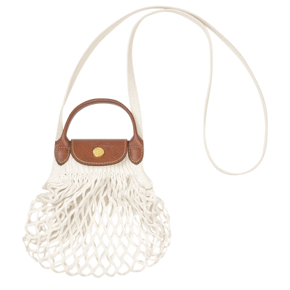 Longchamp Le Pliage Filet XS Mesh bag Ecru