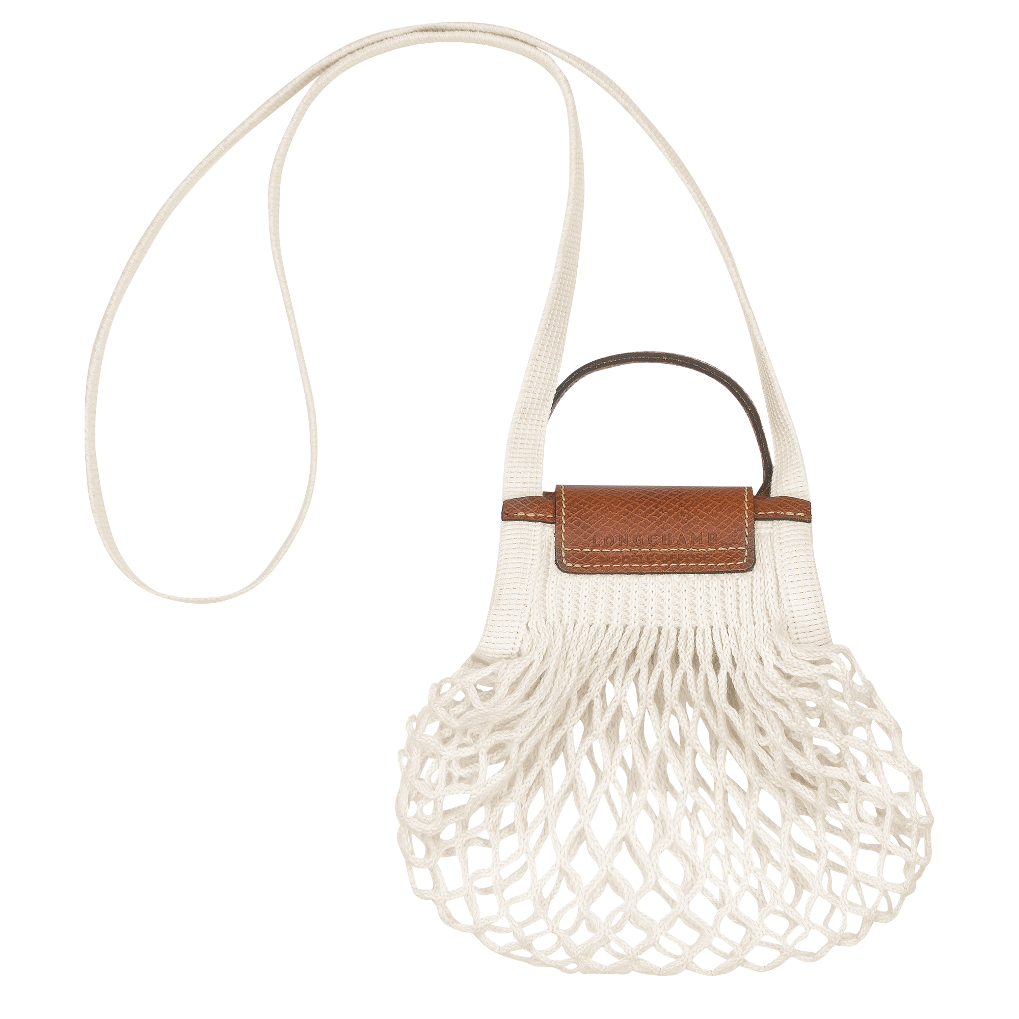 Longchamp Le Pliage Filet XS Mesh bag Ecru