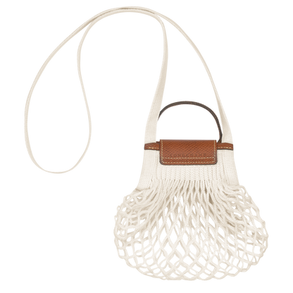 Longchamp Le Pliage Filet XS Mesh bag Ecru