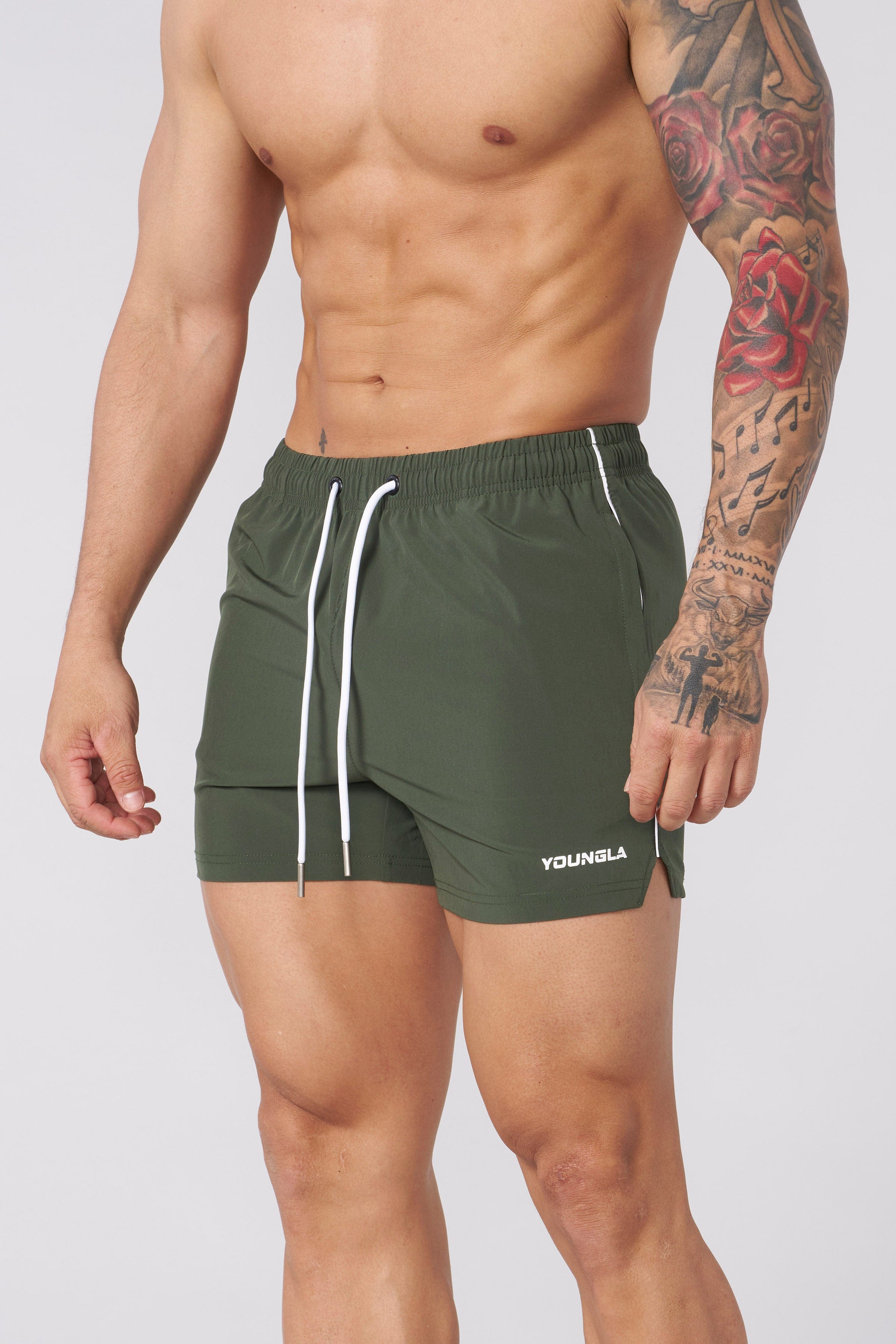 YoungLA 1021 - Leg Day Shorts Olive