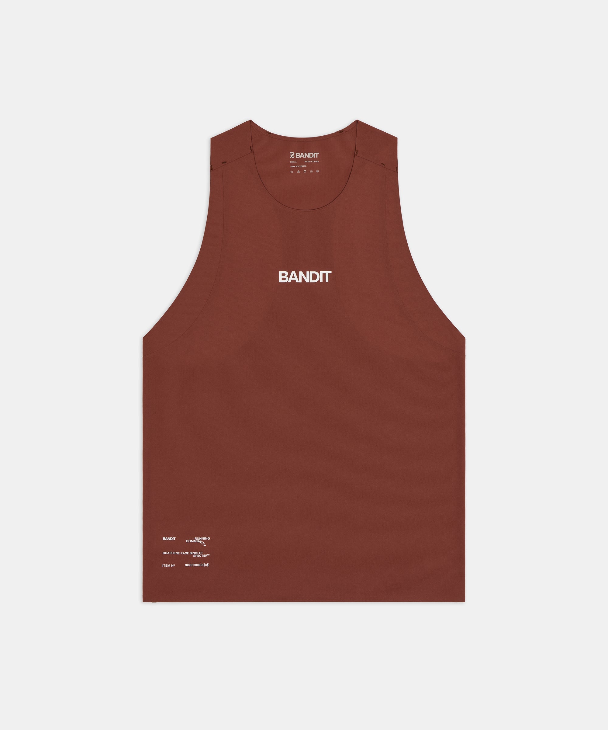 Bandit Mens Specter Race Singlet Mahogany
