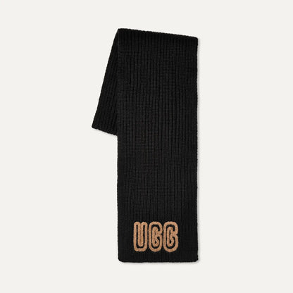 Ugg Chunky Crafted Rib Scarf Black