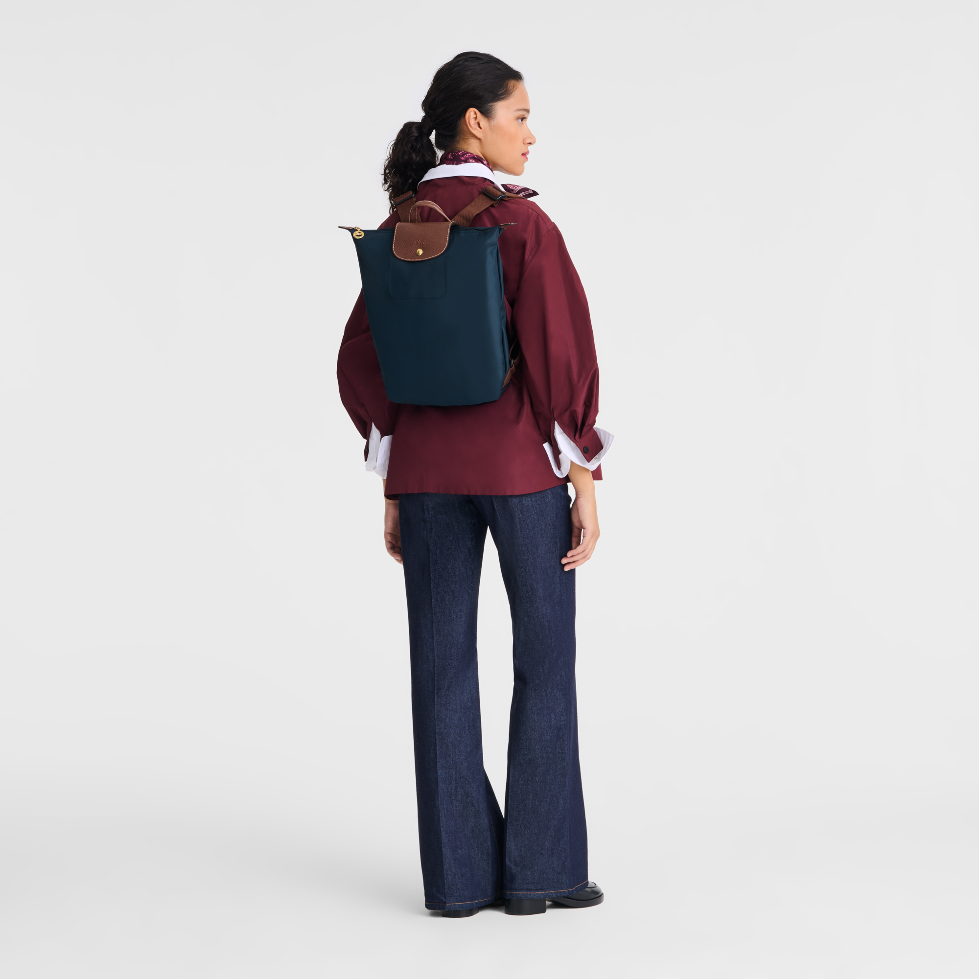 Longchamp Le Pliage Original M Backpack Navy