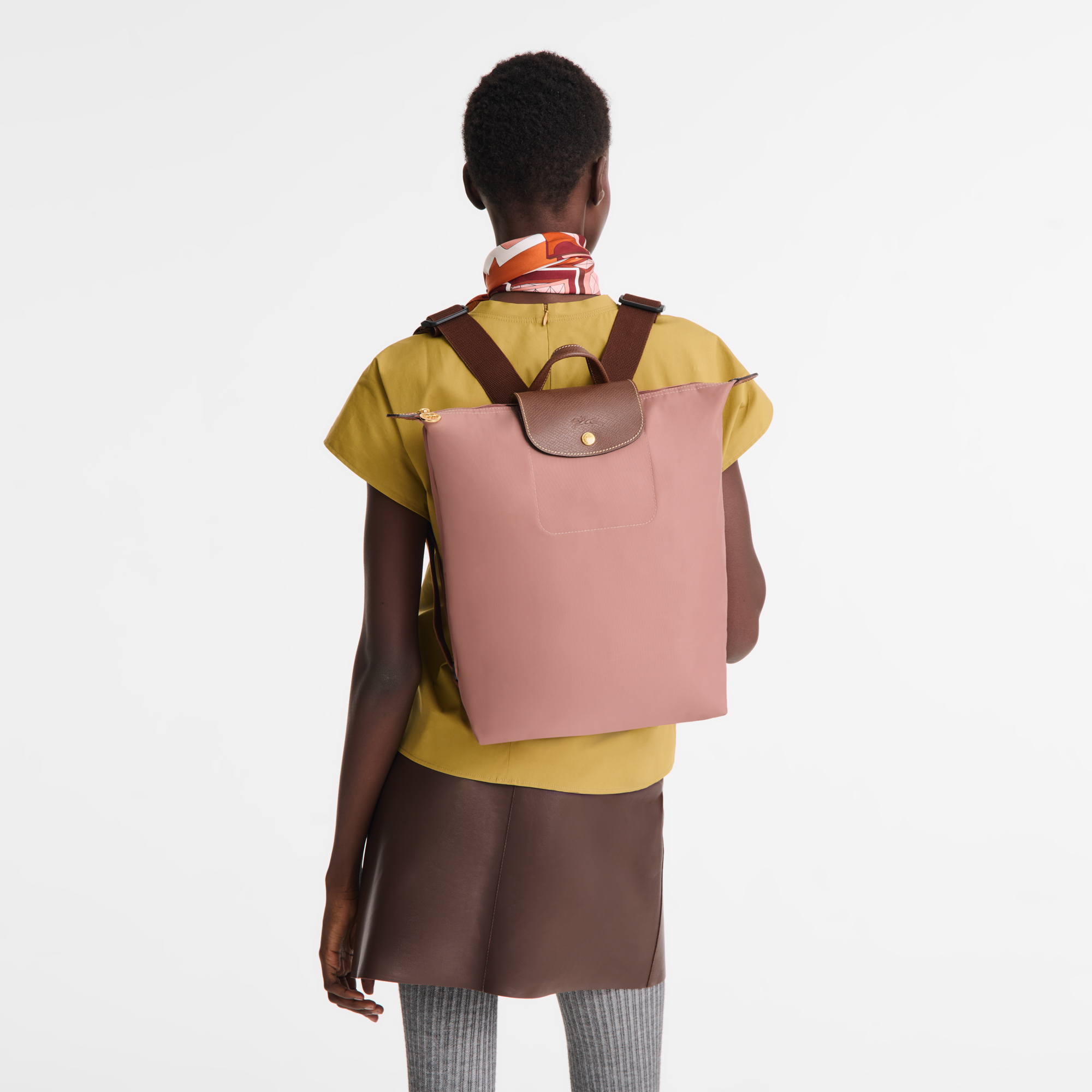 Longchamp Le Pliage Original M Backpack Pink Tea