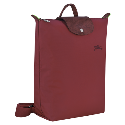 Longchamp Le Pliage Green M Backpack Pomegranate
