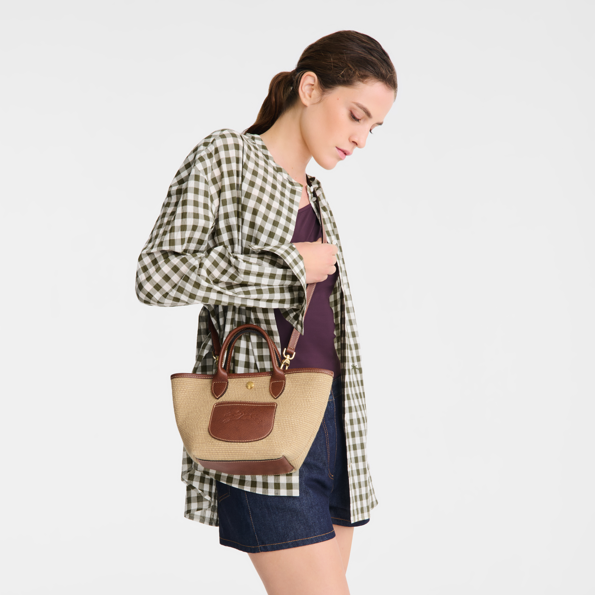 Longchamp Le Pliage Collection XS Basket bag Brown