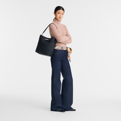 Longchamp Le Roseau M Hobo bag Black