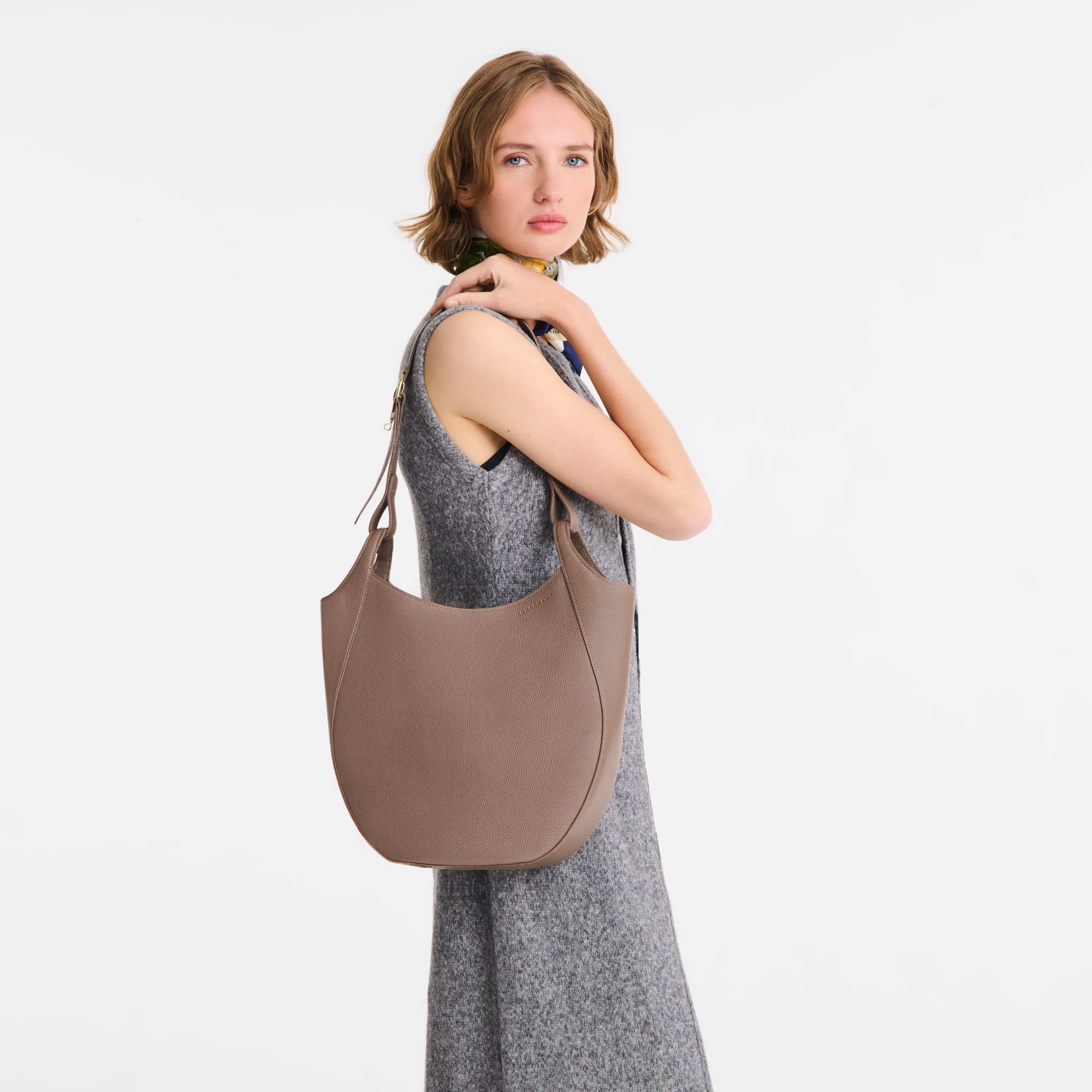 Longchamp Le Foulonné L Hobo bag Taupe