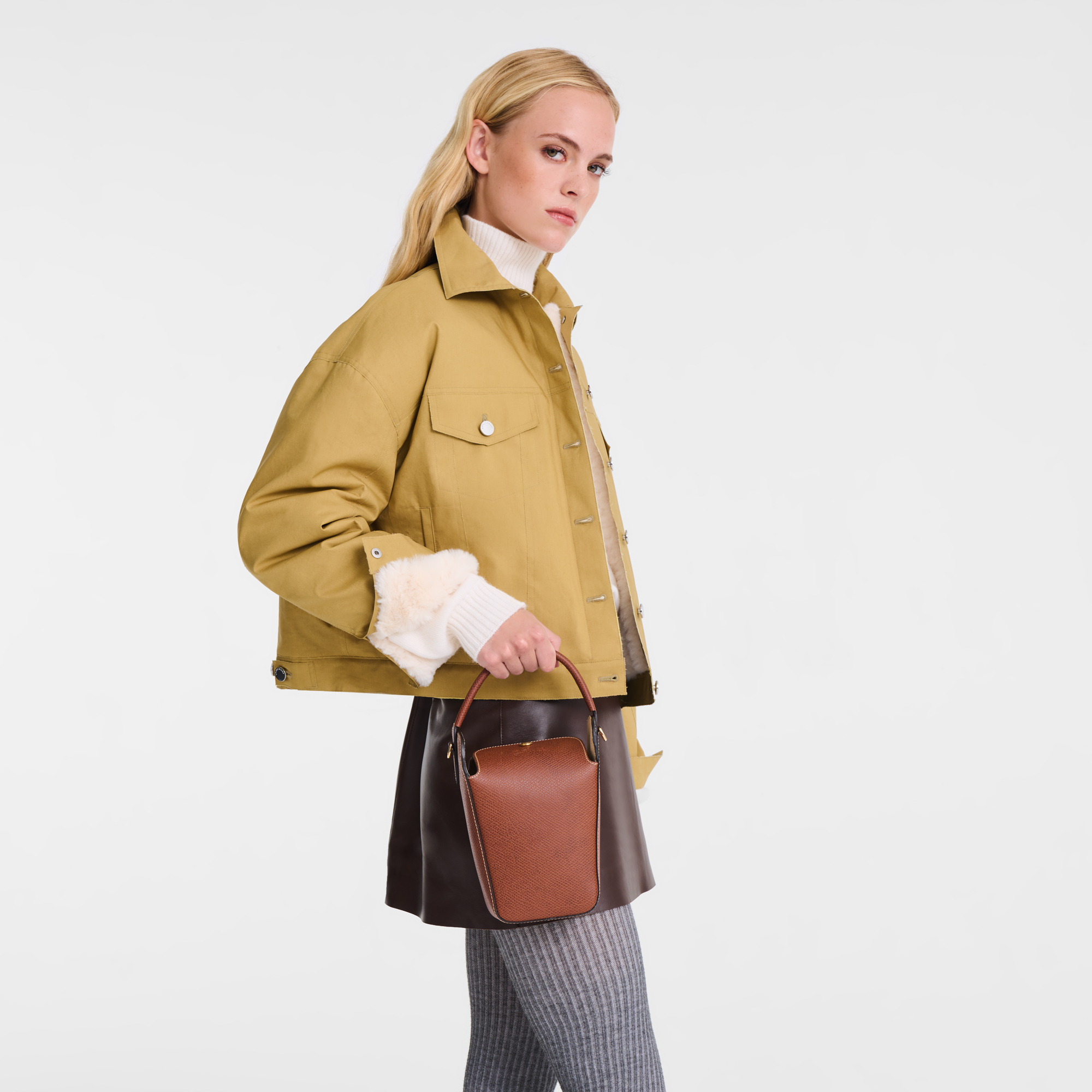 Longchamp Épure Pop corn bag Brown