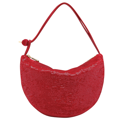 Longchamp Le Roseau Clutch Red