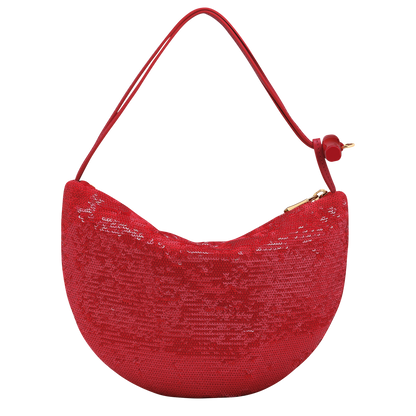 Longchamp Le Roseau Clutch Red
