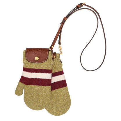 Longchamp Le Pliage Collection Mittens bag Pistachio/Burgundy