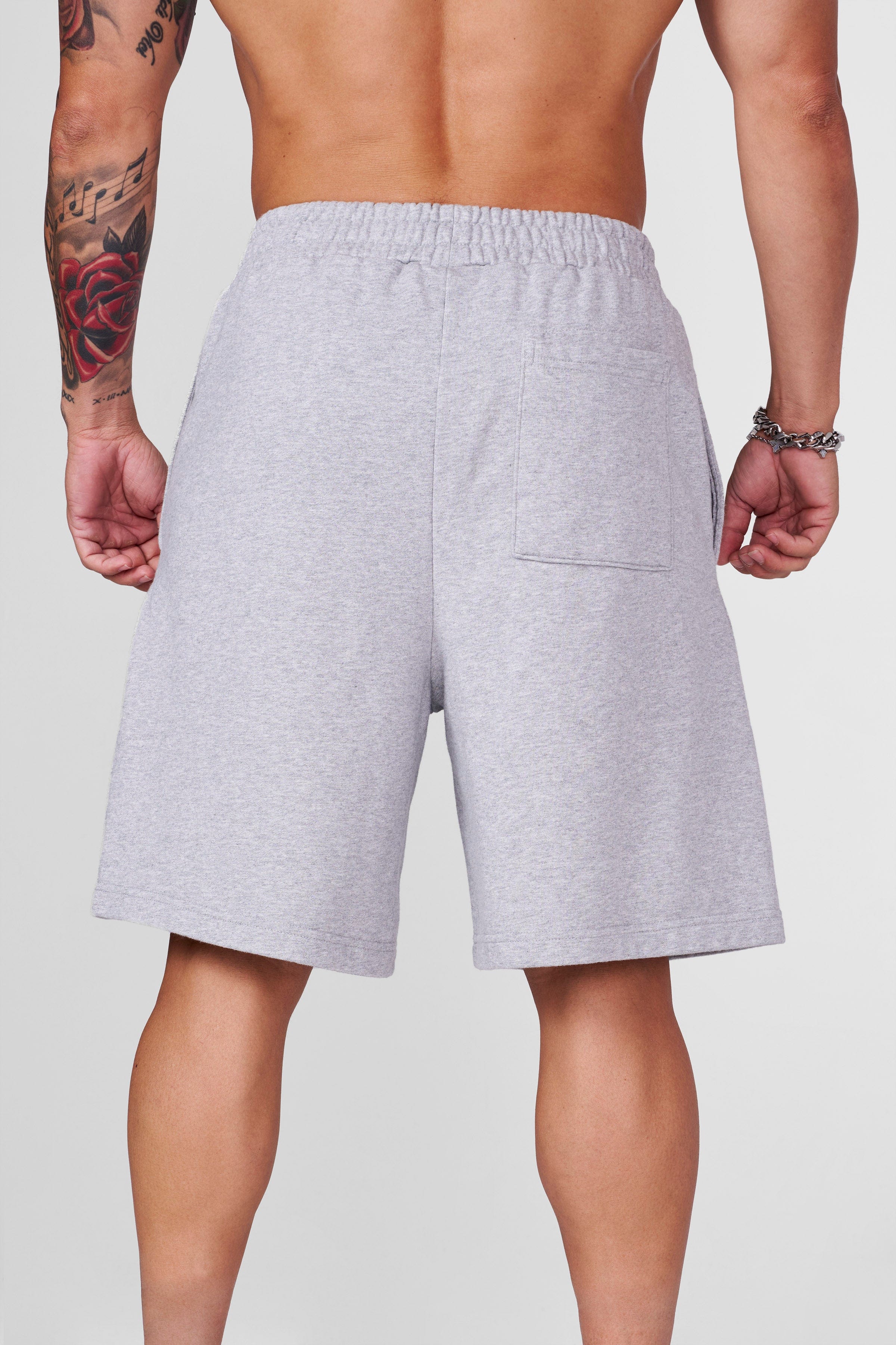 YoungLA 1042 - Heritage Baggy Shorts Heather Grey