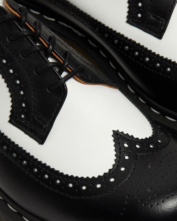 Martens 3989 Bex Smooth Leather Brogue Shoes Black Mens