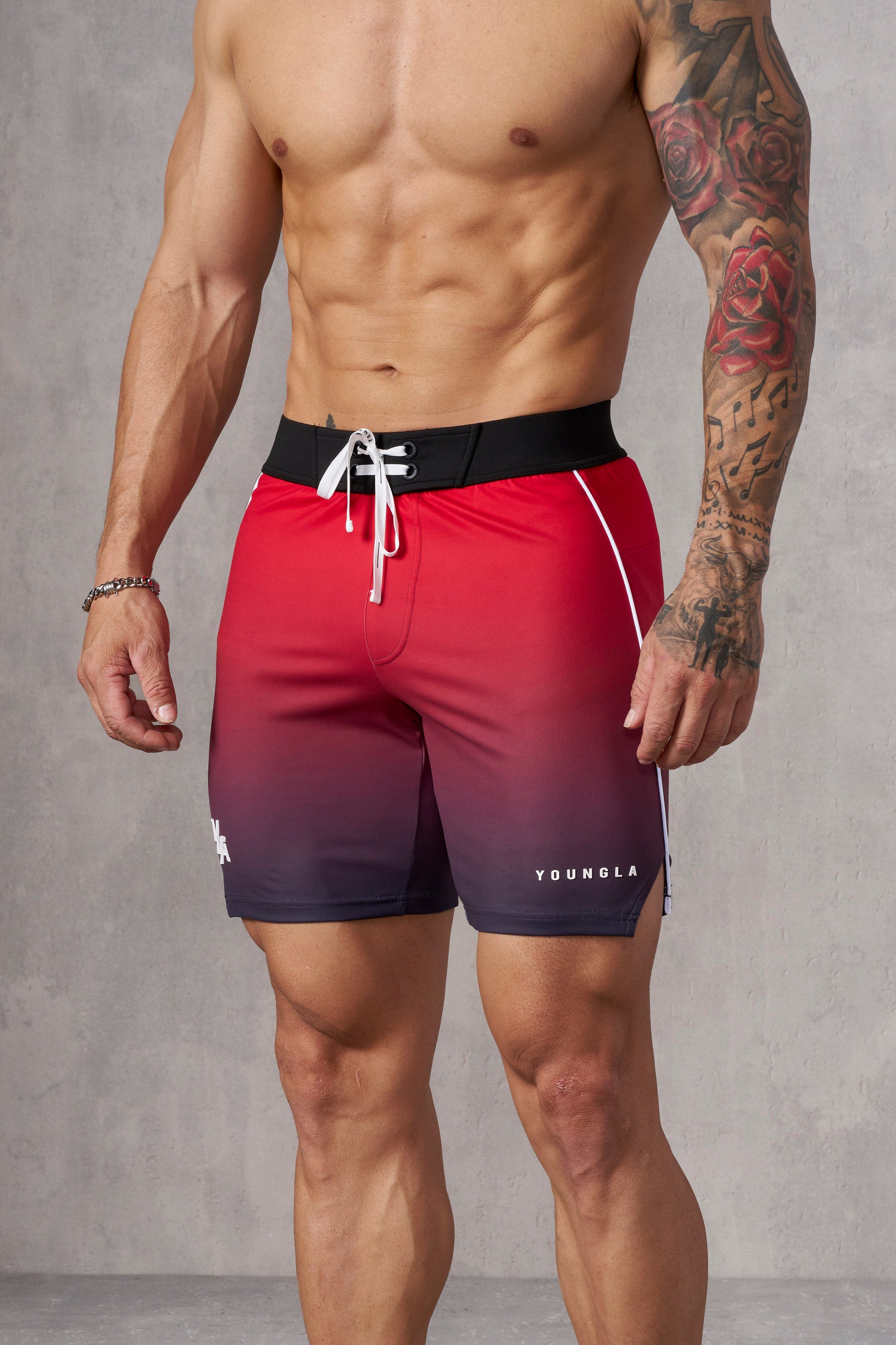 YoungLA 1067 - Men's physique Stage Shorts Red