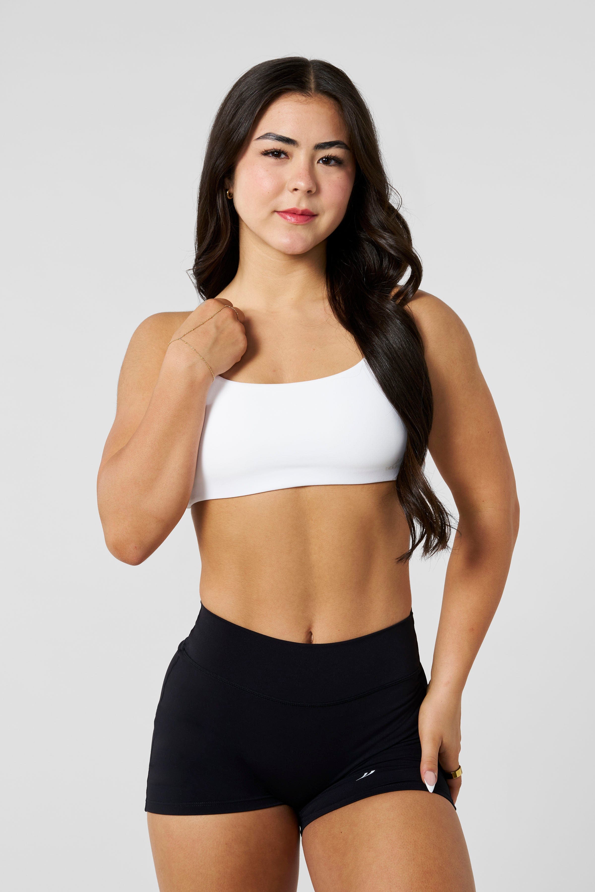 YoungLA W3079 - Criss Cross Sports Bra White