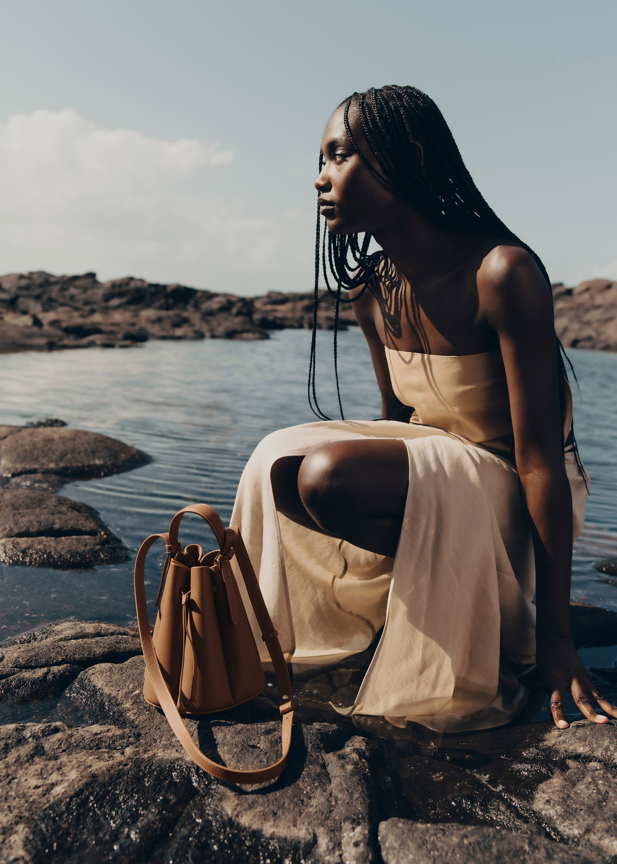 Polene Numero Huit Mini Textured Camel – Kicks Machine