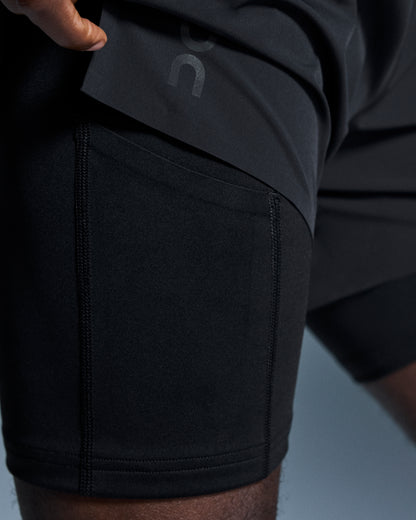 On 5" Performance 2/1 Shorts Black
