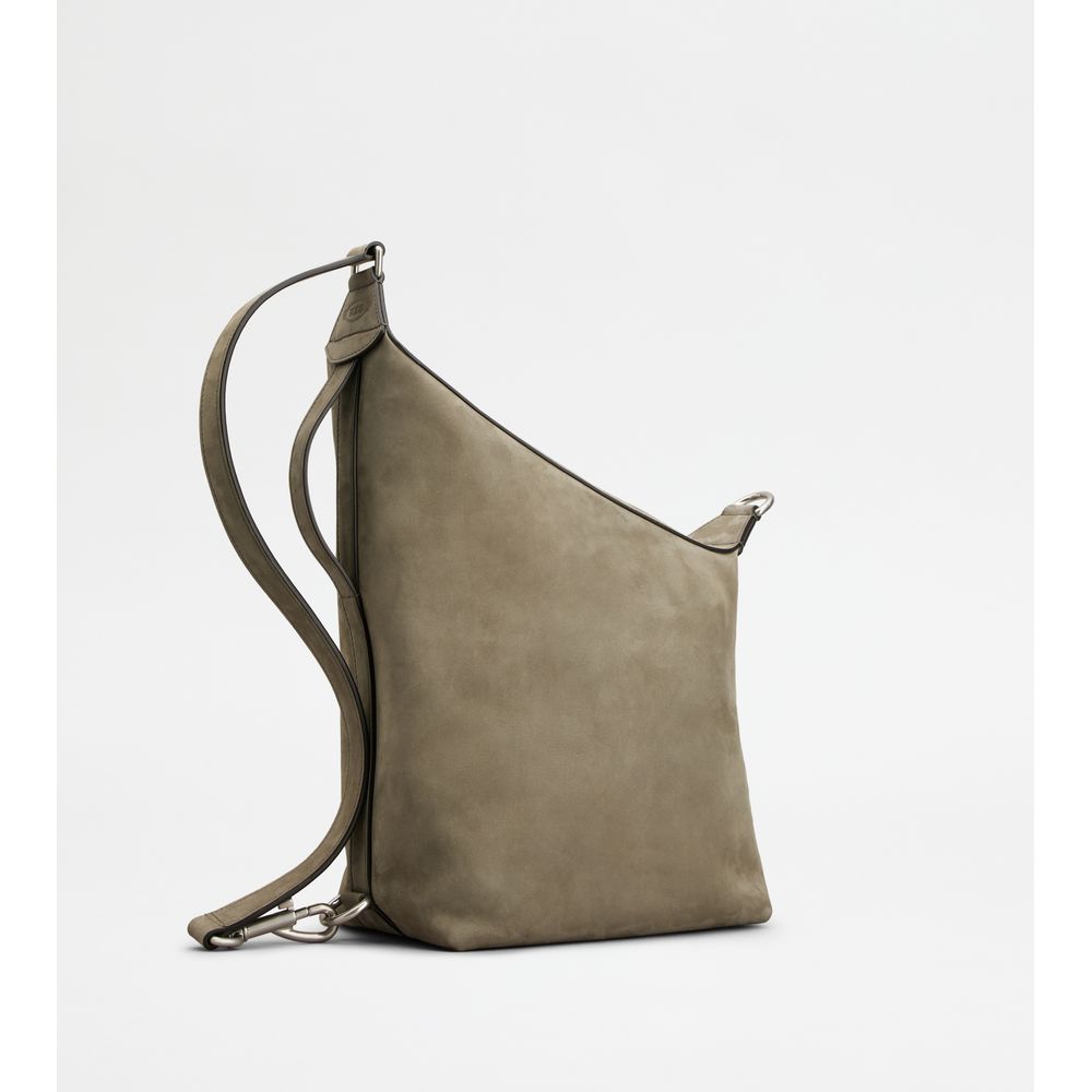 Tods Tods Meda Bag In Nubuck Small Grey