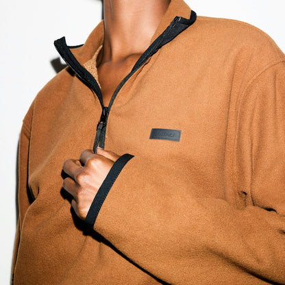 Skims Outdoor Fleece Half Zip Pullover Chai