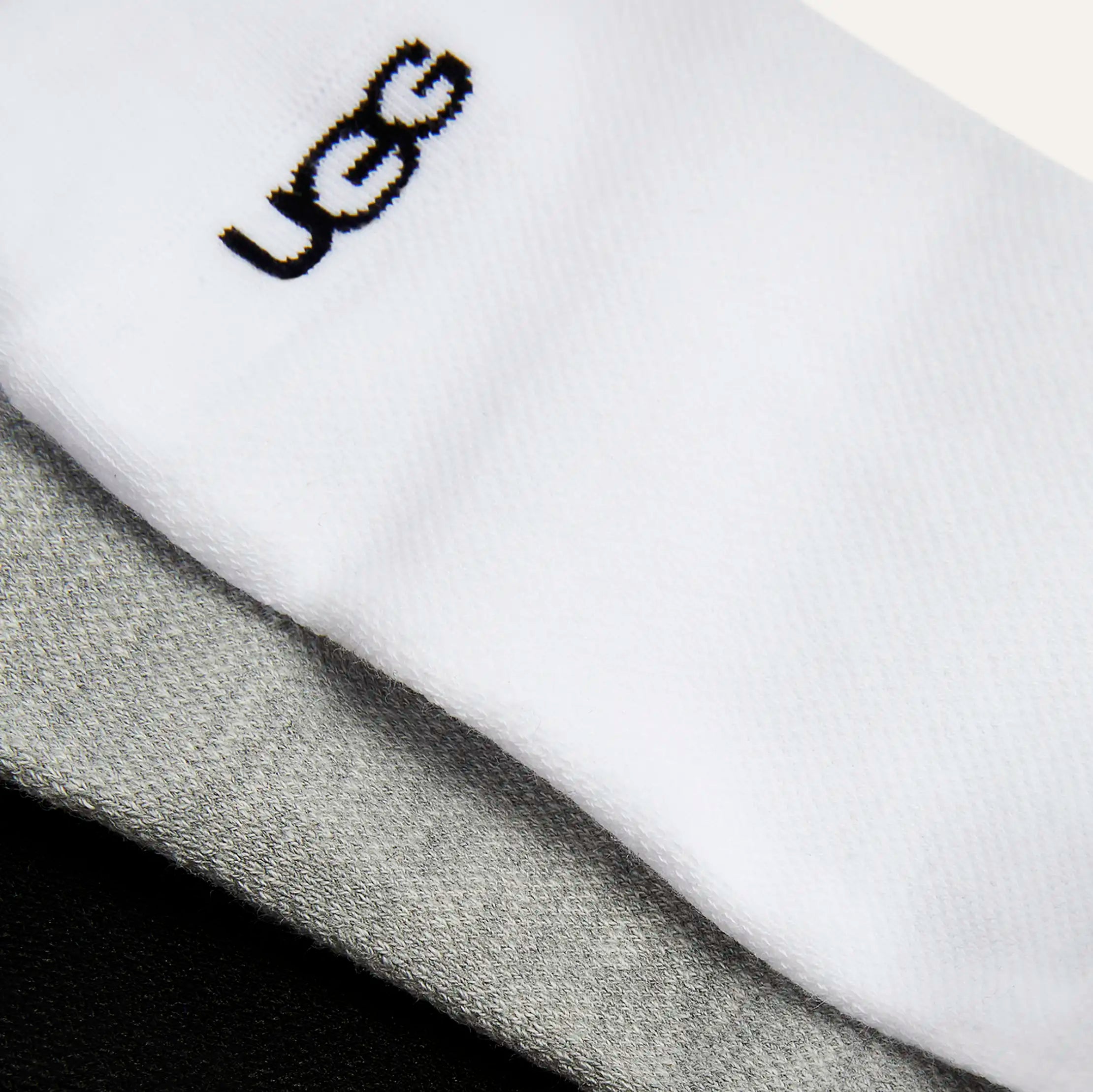 Ugg Oliver No Show 3 Pack White / Grey / Black