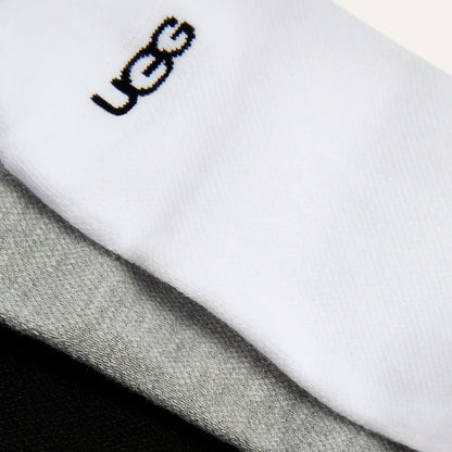 Ugg Oliver No Show 3 Pack White / Grey / Black