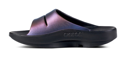 Oofos Women's Luxe Slide Midnight Spectre