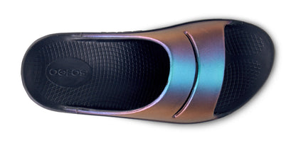 Oofos Women's Luxe Slide Midnight Spectre