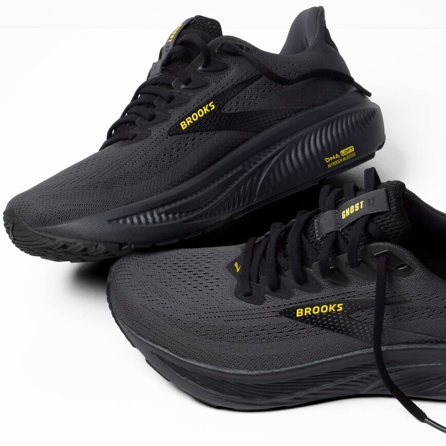 Brooks Ghost 17 Ebony/Black/Yellow