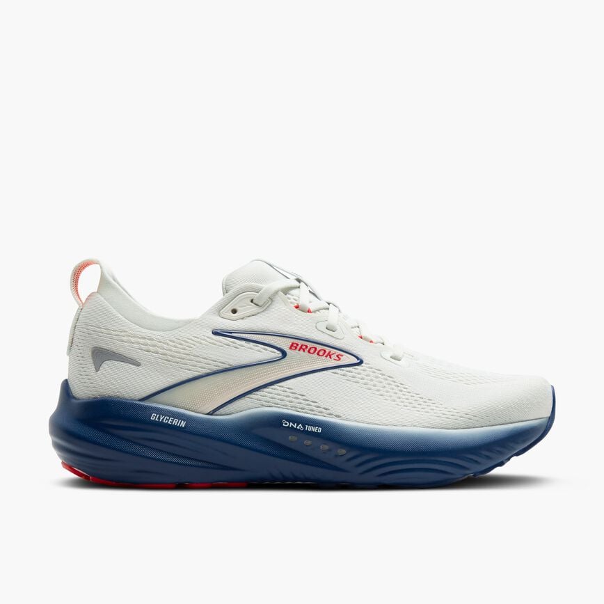 Brooks Glycerin 22 Gray/Navy Peony/Fiery Red