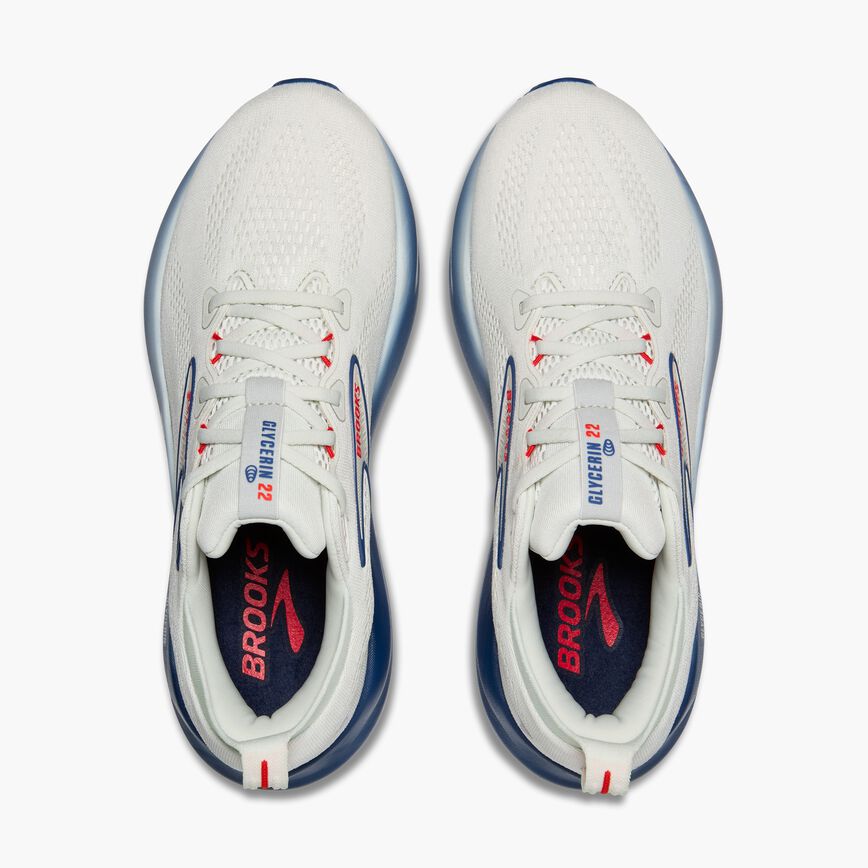 Brooks Glycerin 22 Gray/Navy Peony/Fiery Red