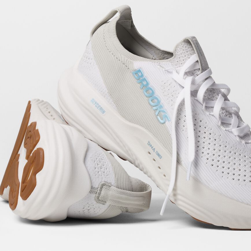 Brooks Glycerin StealthFit 22 White/Oyster/Blue