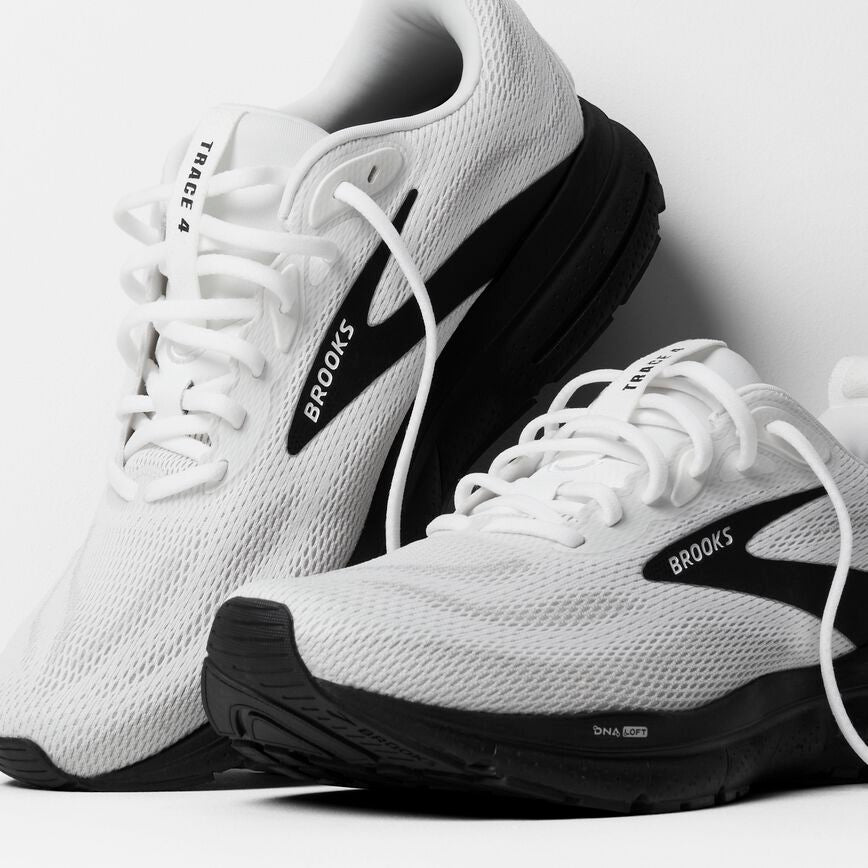 Brooks Trace 4 Bright White/Oyster/Black