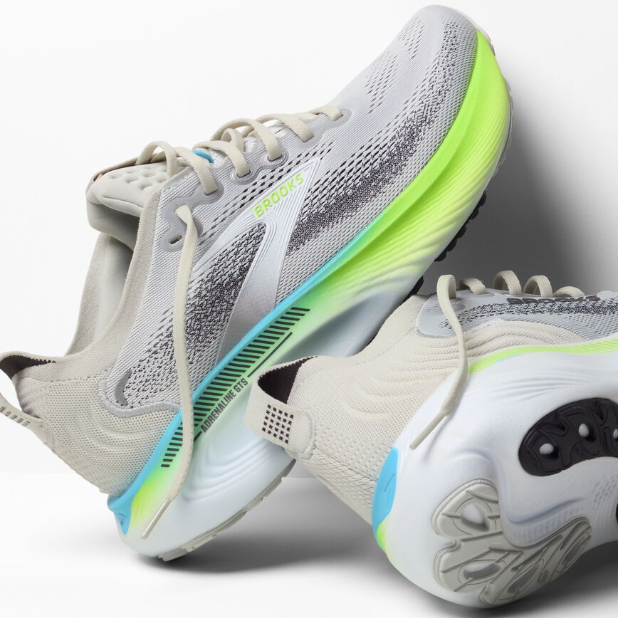 Brooks Adrenaline GTS 25 Oyster/Green Gecko/Blue