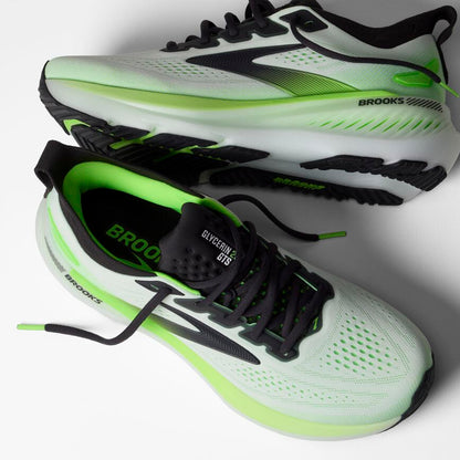 Brooks Glycerin GTS 23 White/Phantom/Green Gecko