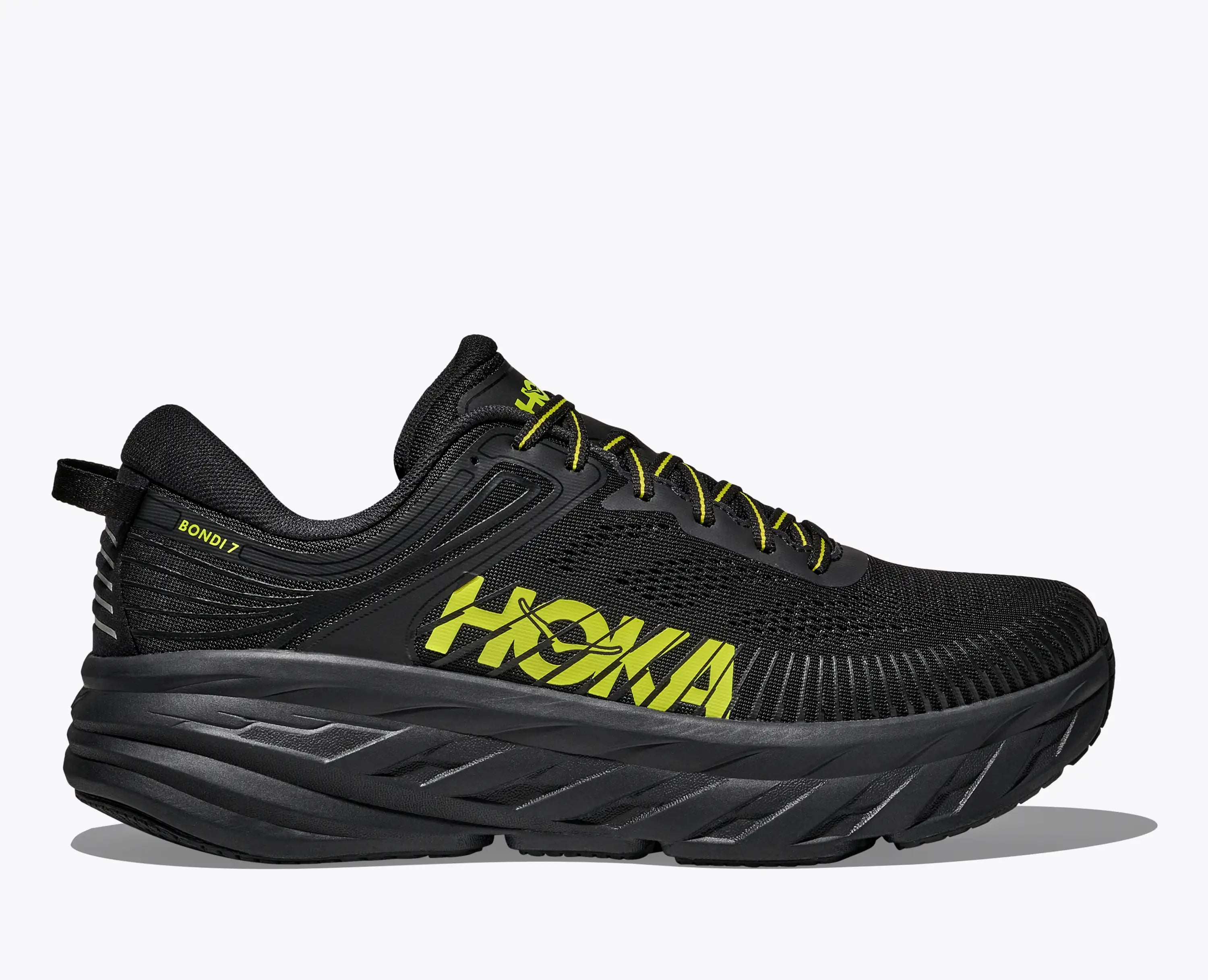 Hoka 'S Bondi 7 Black Hoka Citrus