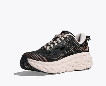 Hoka Women'S Bondi 7 Black Rose Cream