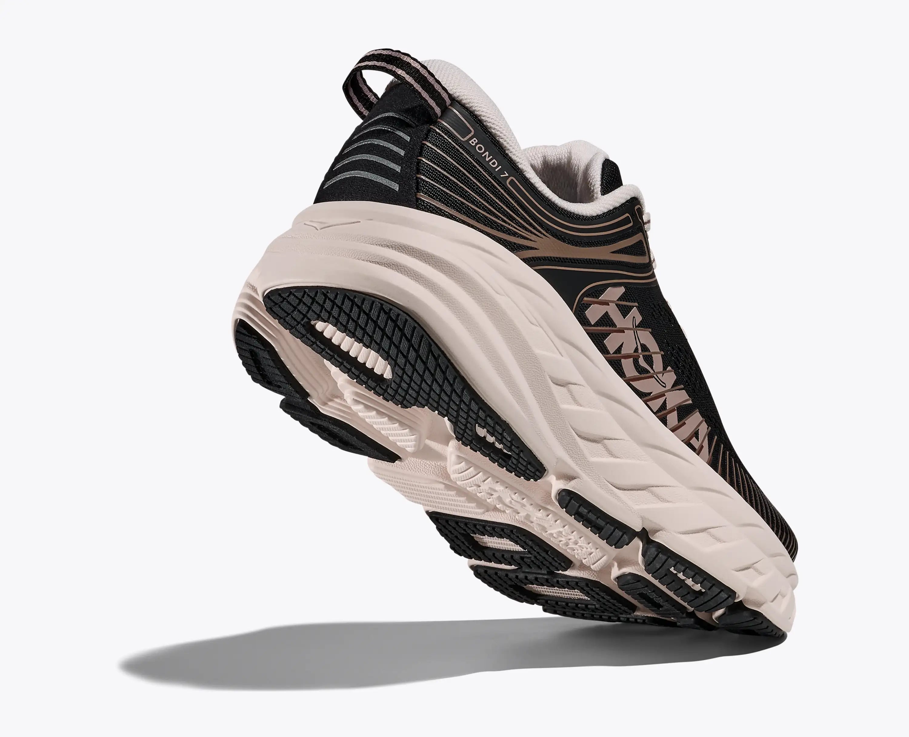 Hoka Women'S Bondi 7 Black Rose Cream
