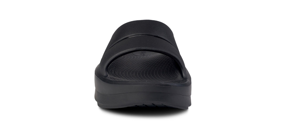 Oofos Women's Platform Slide Black