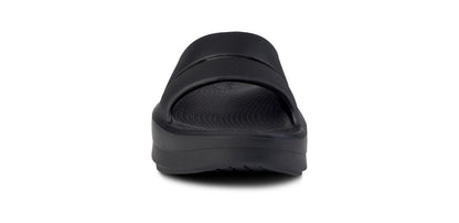 Oofos Women's Platform Slide Black