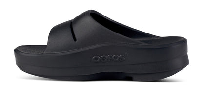 Oofos Women's Platform Slide Black