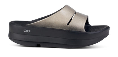Oofos Women's Luxe Platform Slide Latte