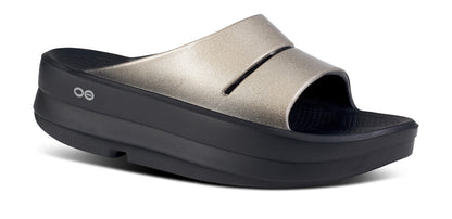 Oofos Women's Luxe Platform Slide Latte